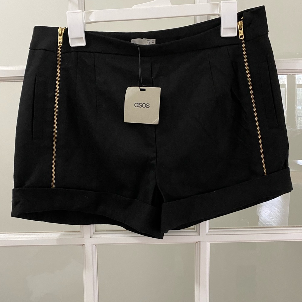NWT ASOS shorts with zipper detail